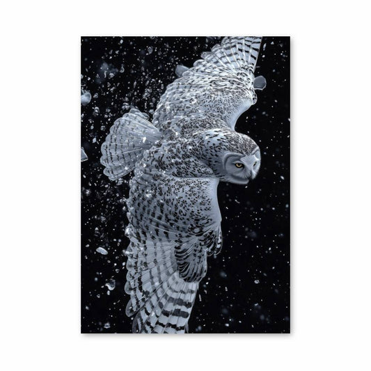 Poster Chouette des Neiges en Vol