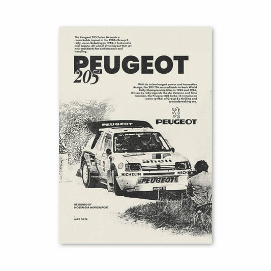 Poster Peugeot 205 Rallye