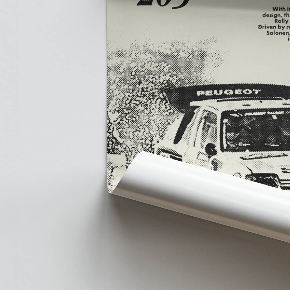 Poster Peugeot 205 Rallye