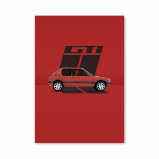 Poster Peugeot GTI Rouge