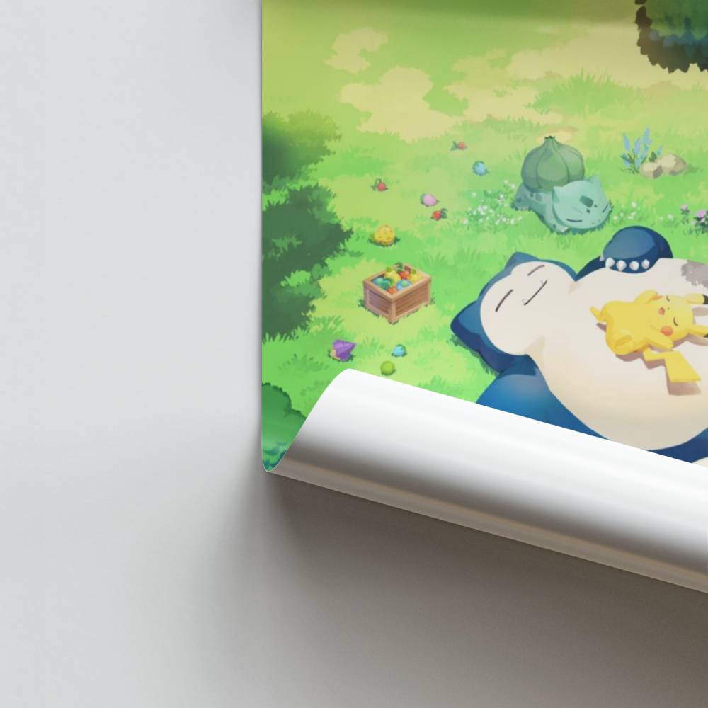 Snorlax Pikachu Poster