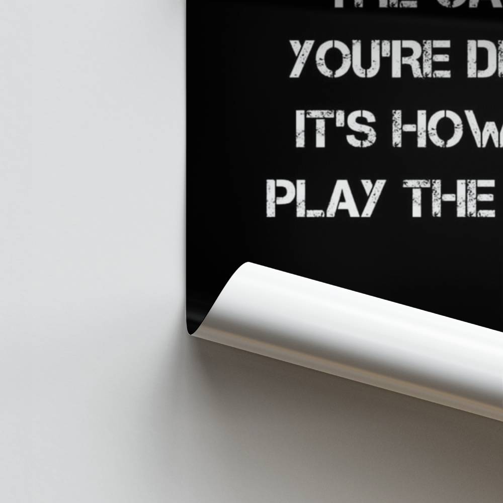 Poster Spielen Sie Ihre Hand