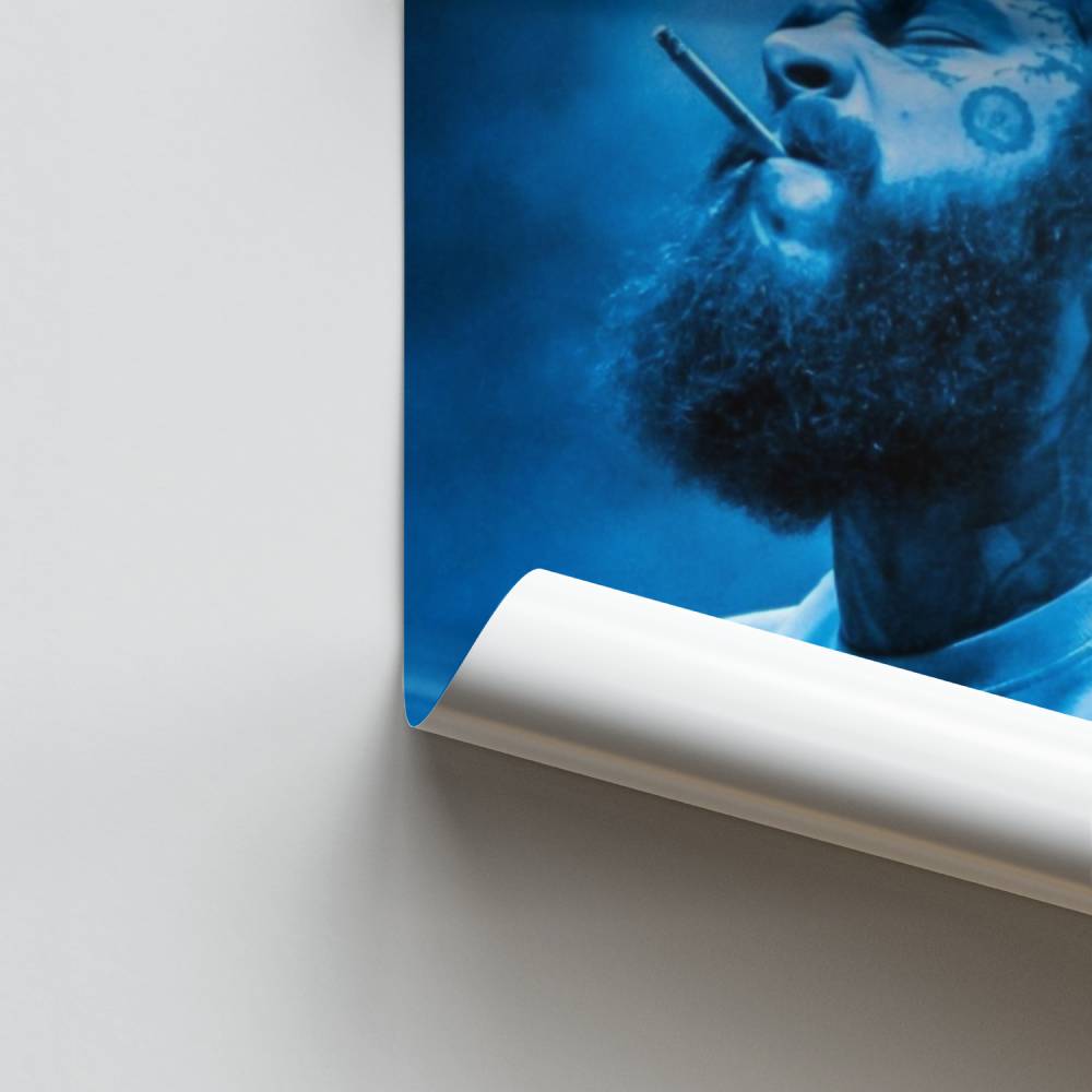 Blaues Energieplakat