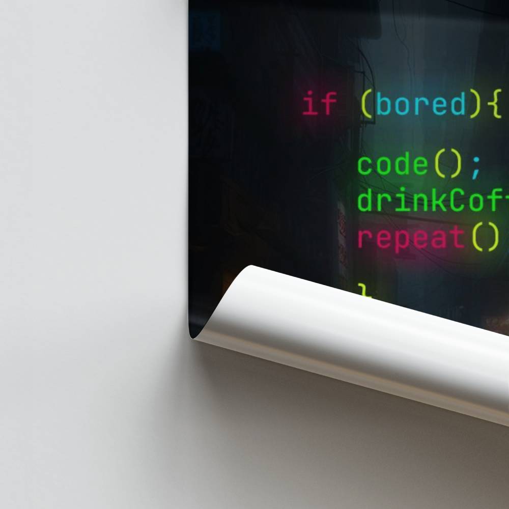 Plakatcode und Kaffee