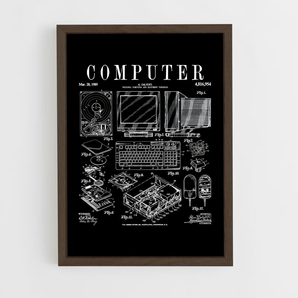 programmer-7 cadre Bois foncé