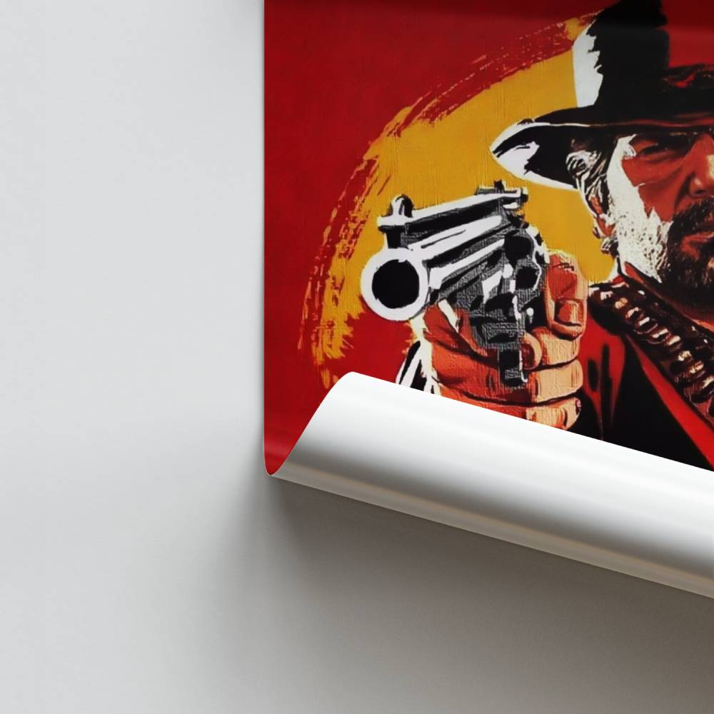 Scharlachrotes Cowboy-Poster
