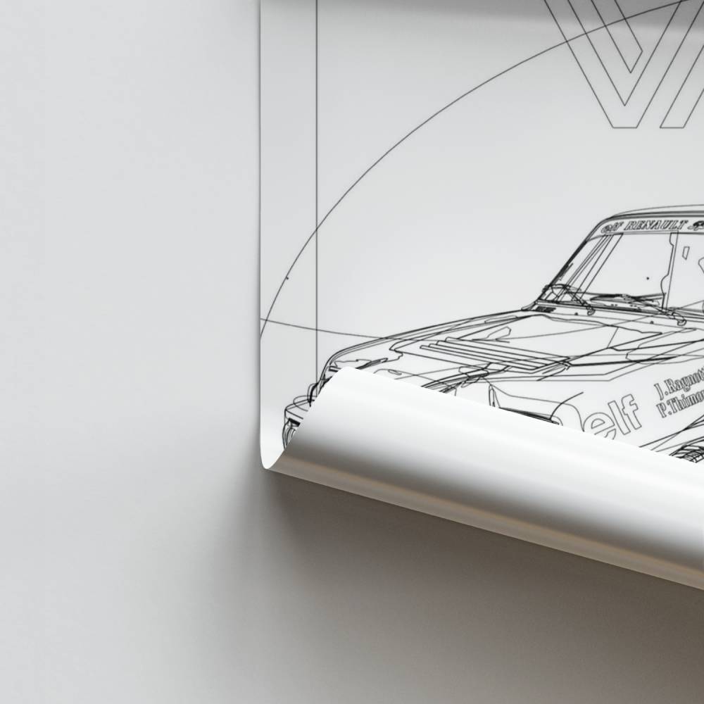 Poster Retro Chic Renault 12