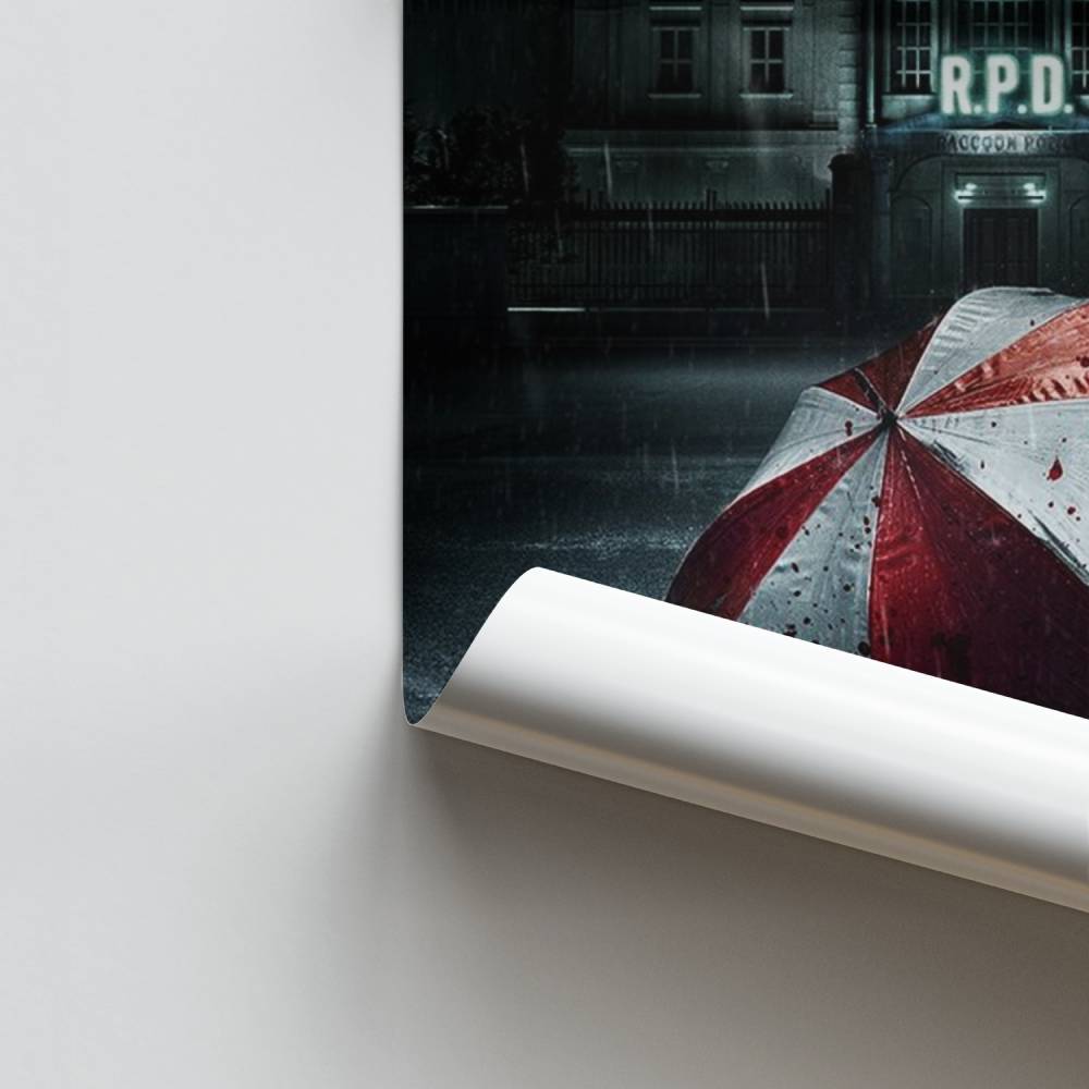 Waschbär-Regenschirm-Poster