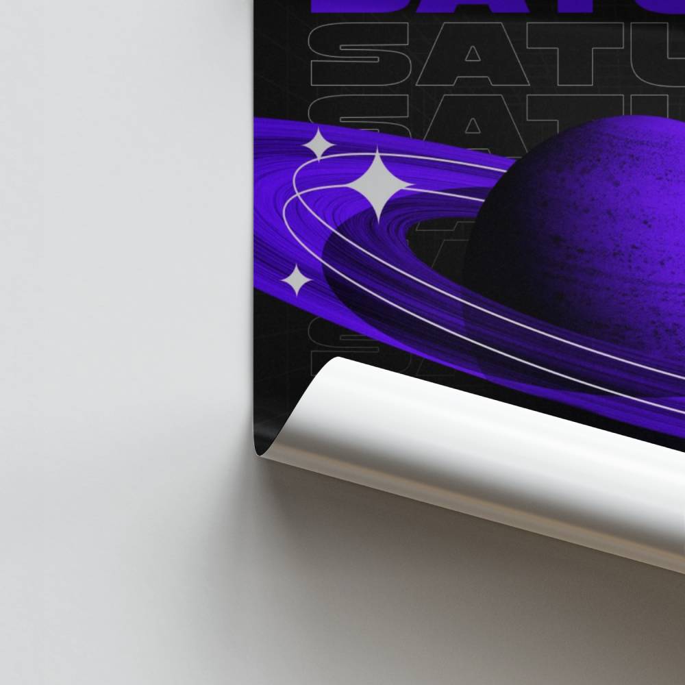 Poster zur kosmischen Reise des Saturn
