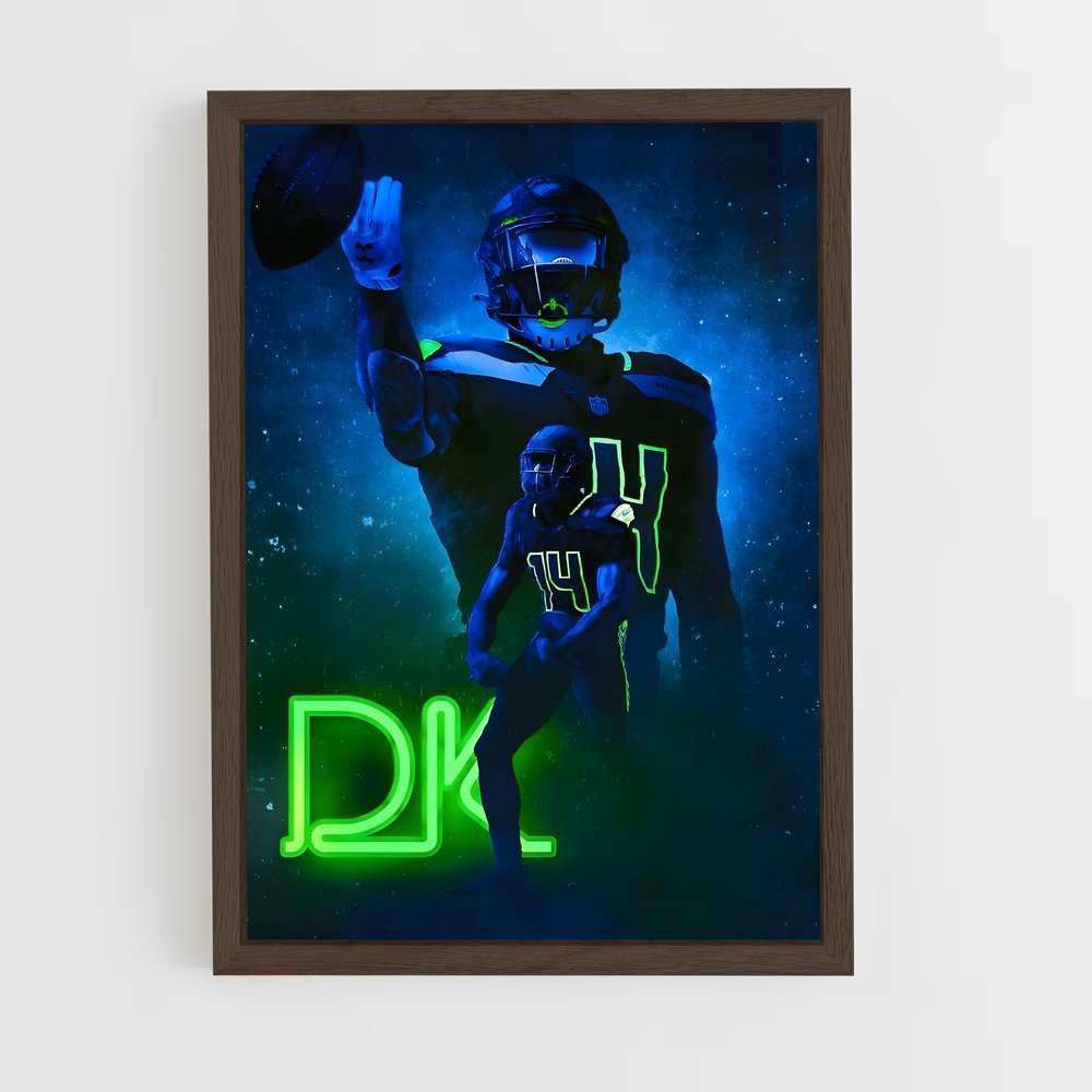 seahawks-1 cadre Bois foncé