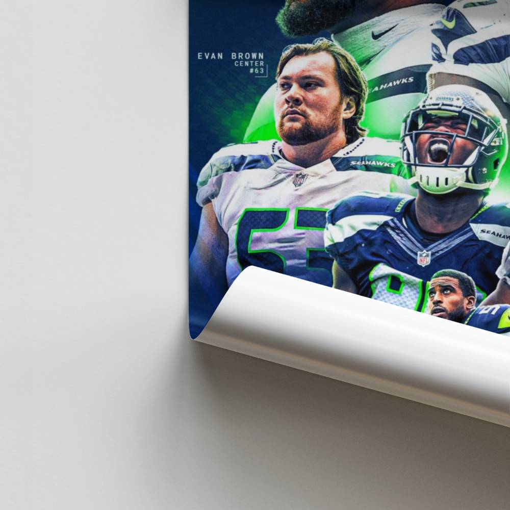 Poster Seahawks Signaturen