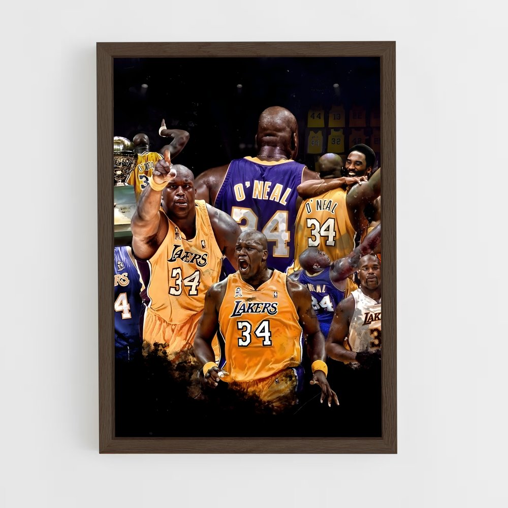 shaquille-oneal-11 cadre Bois foncé