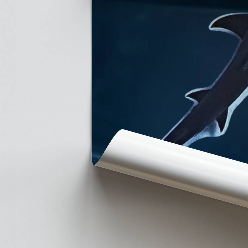 Poster Hammerhai-Eleganz