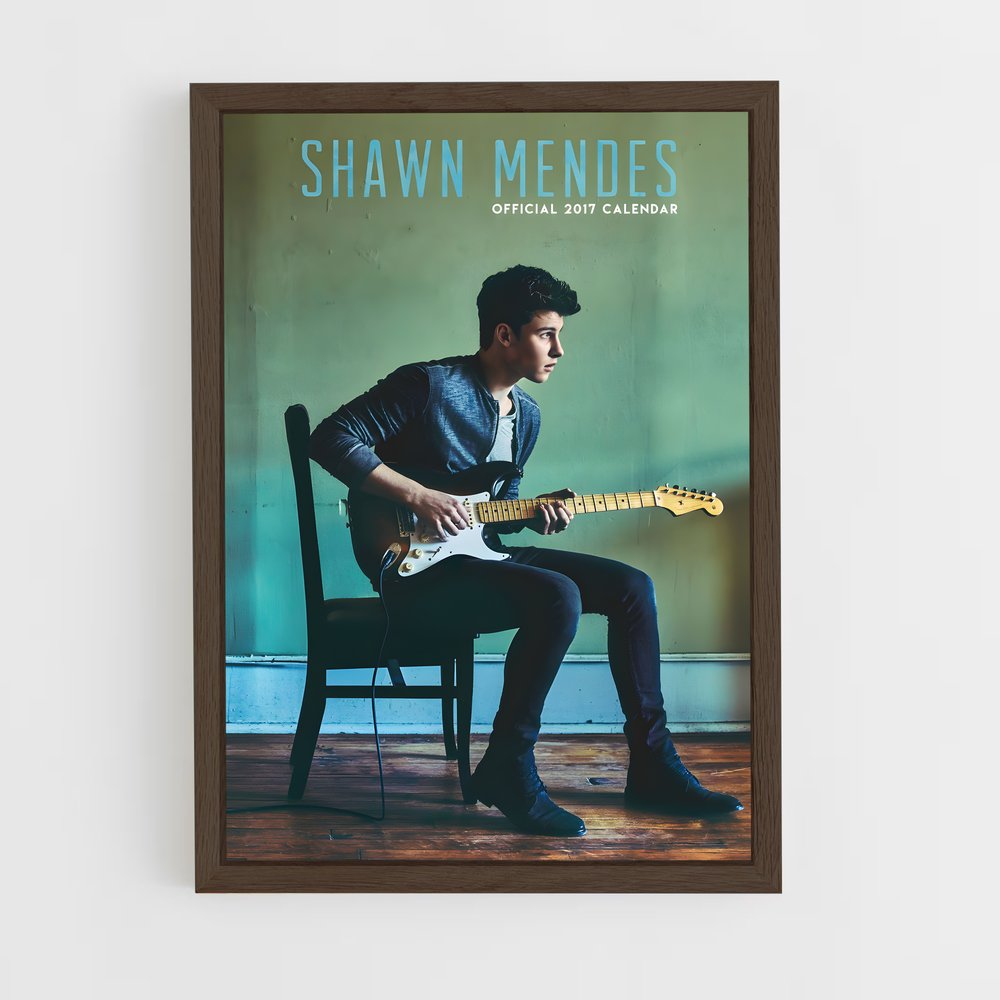 shawn-mendes-19 cadre Bois foncé
