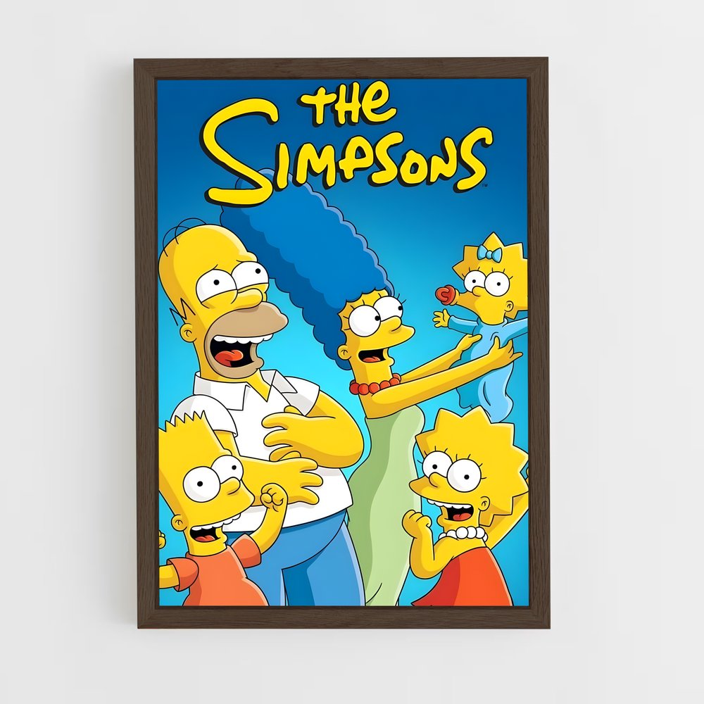 simpsons-3 cadre Bois foncé