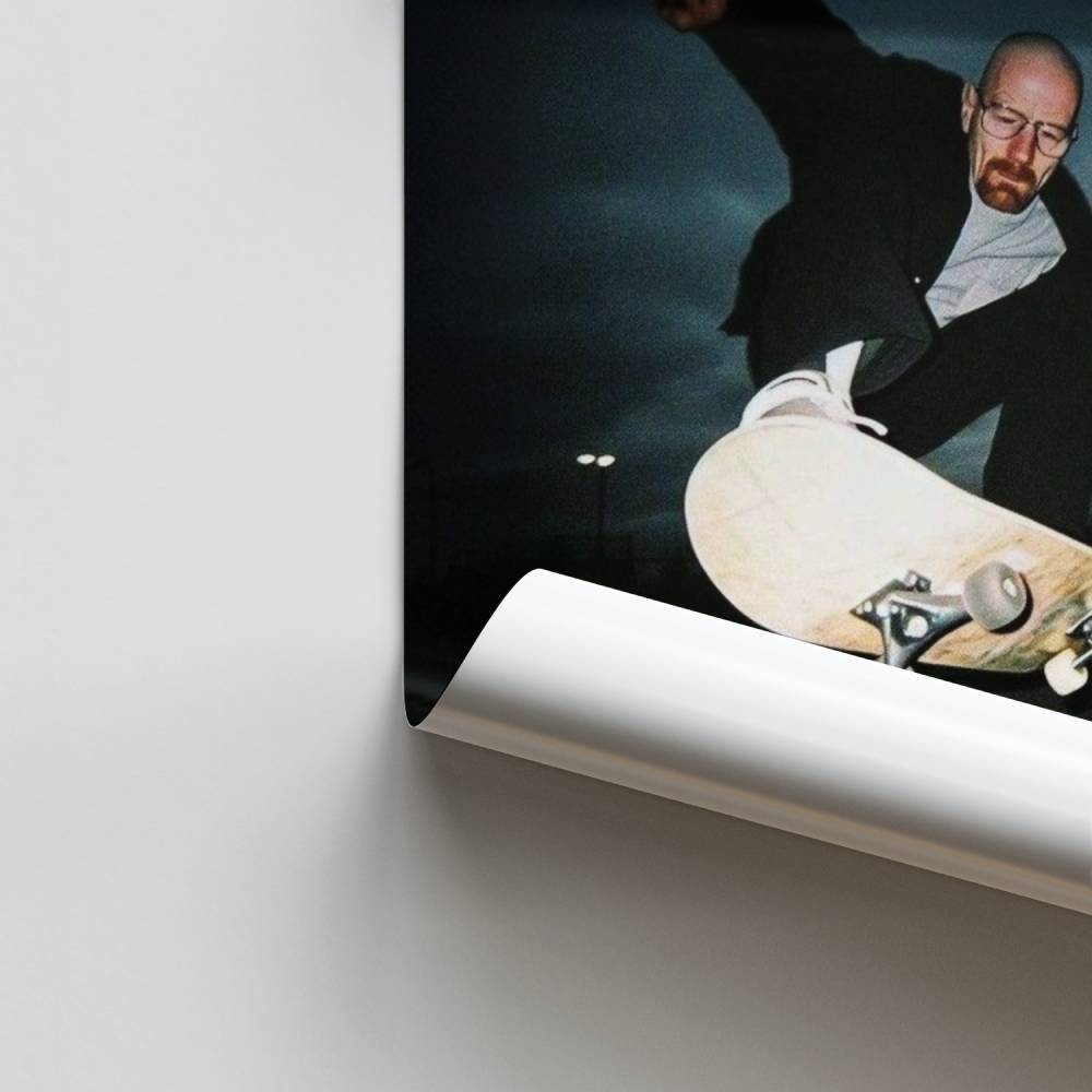 Nächtliches Skater-Poster