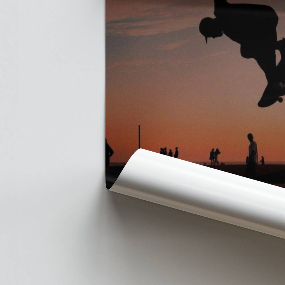 Sonnenuntergang-Skater-Poster