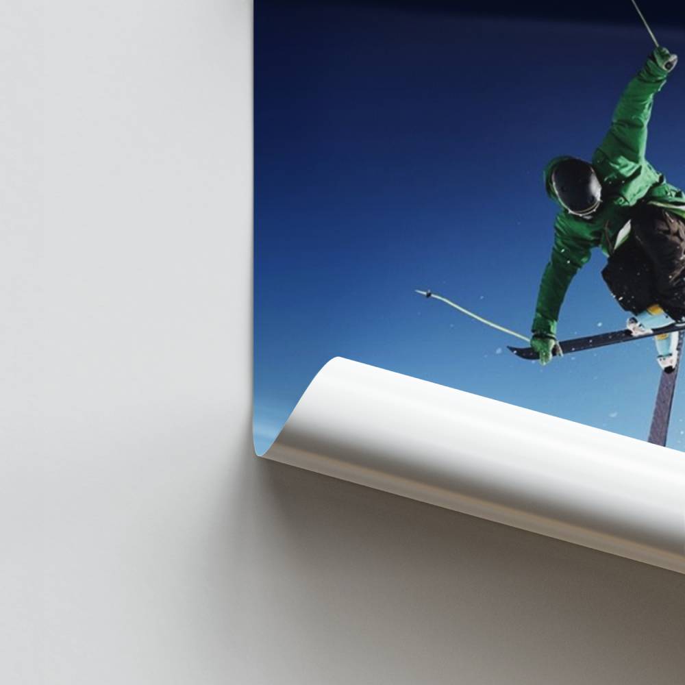 Poster Springen in den Alpen