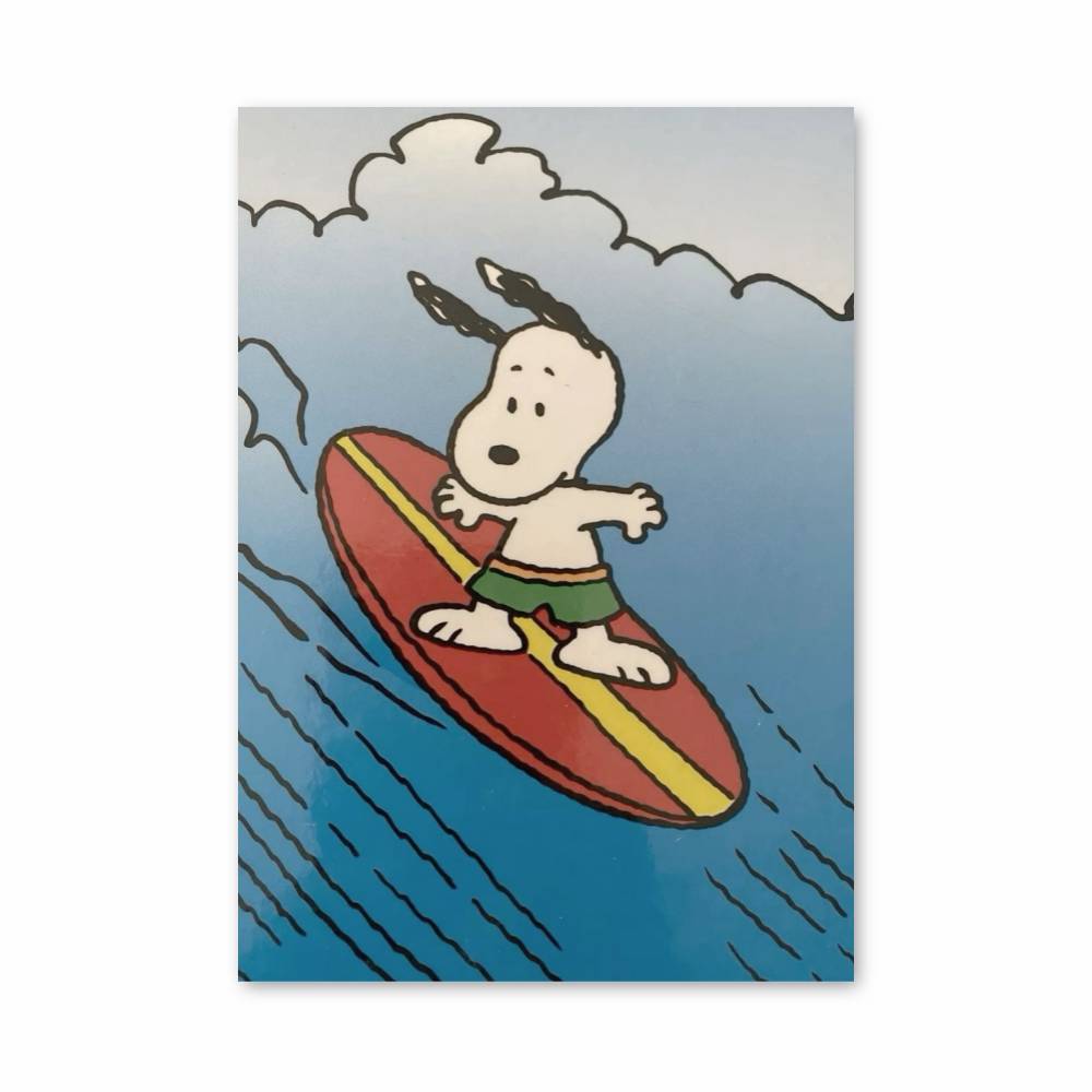 Poster Surfeur Beagle