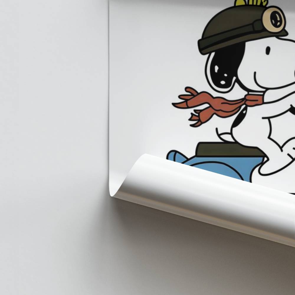 Poster Snoopy auf einer Vespa