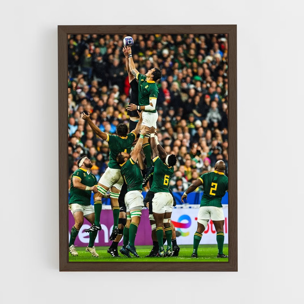 springboks-6 cadre Bois foncé
