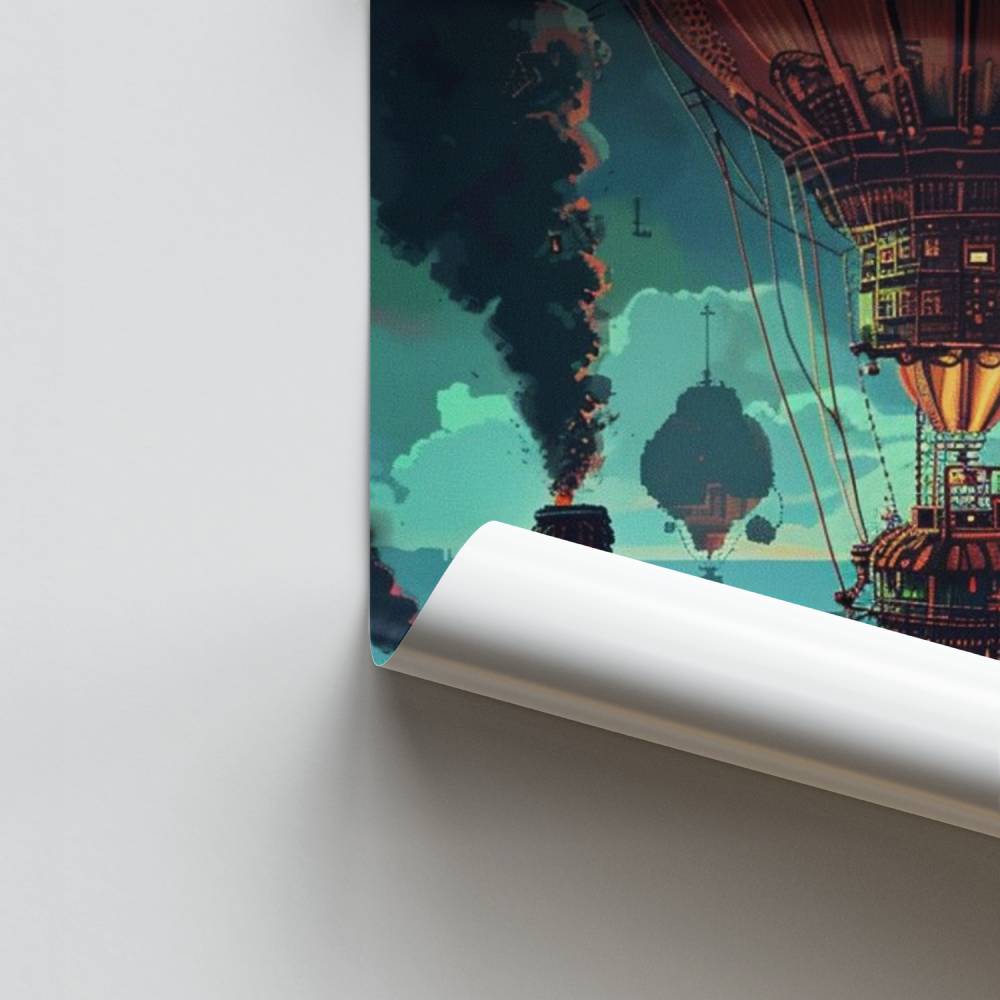 Viktorianisches Heißluftballon-Poster