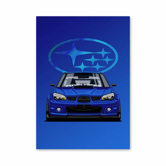 Poster Subaru Blue Speedster