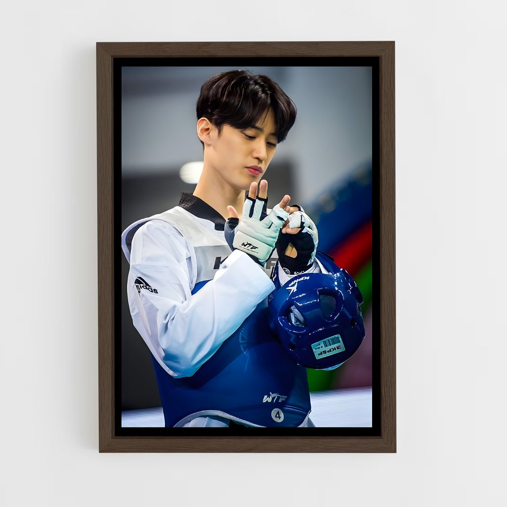 taekwondo-11 cadre Bois foncé
