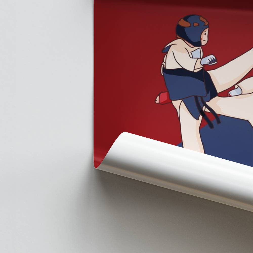 Taekwondo-Duell-Poster