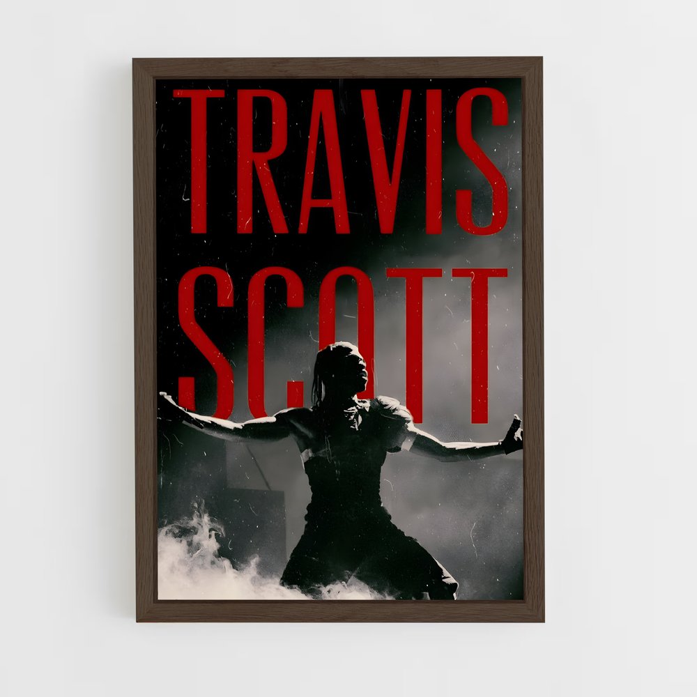 travis-scott-4 cadre Bois foncé