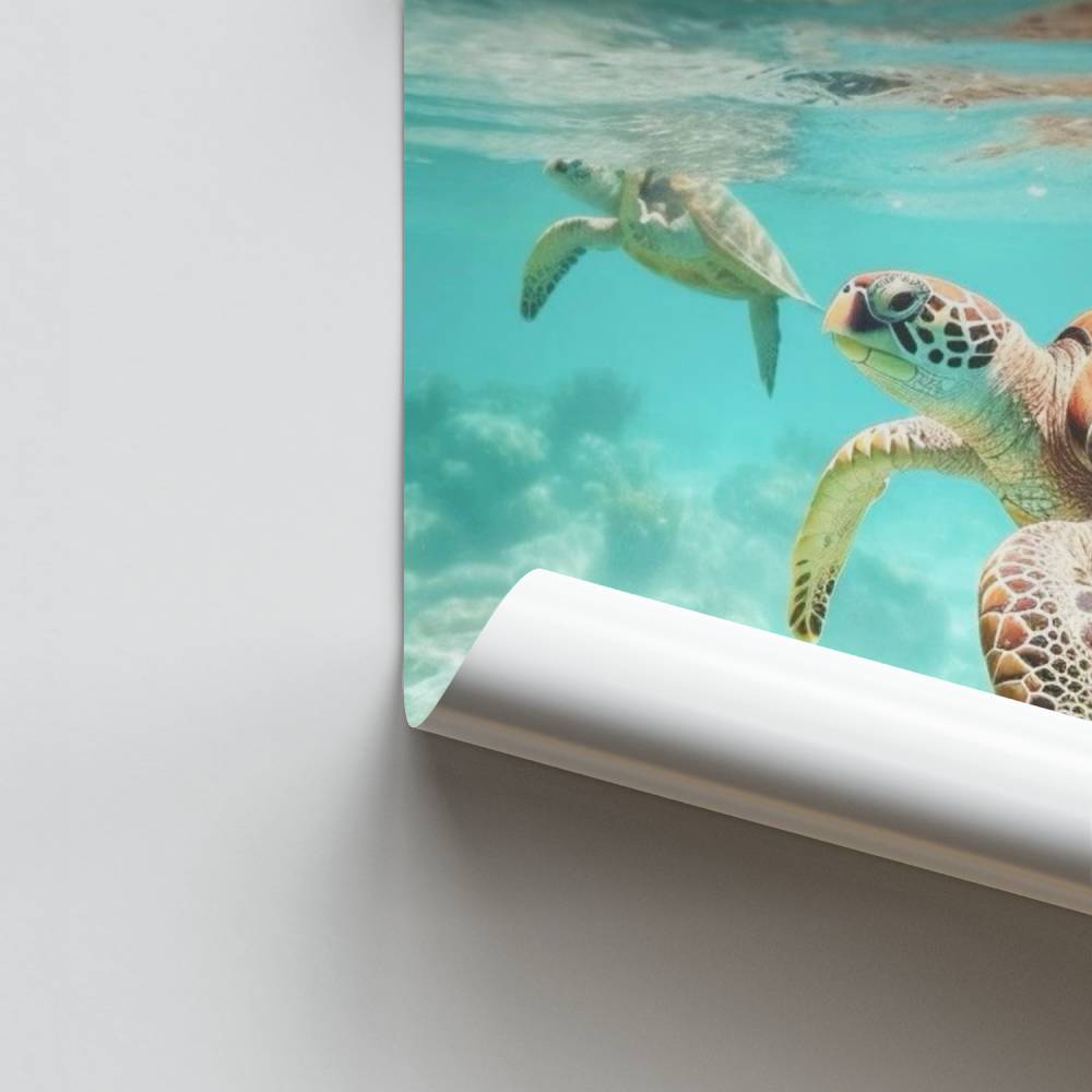 Schildkröten-Flucht-Poster