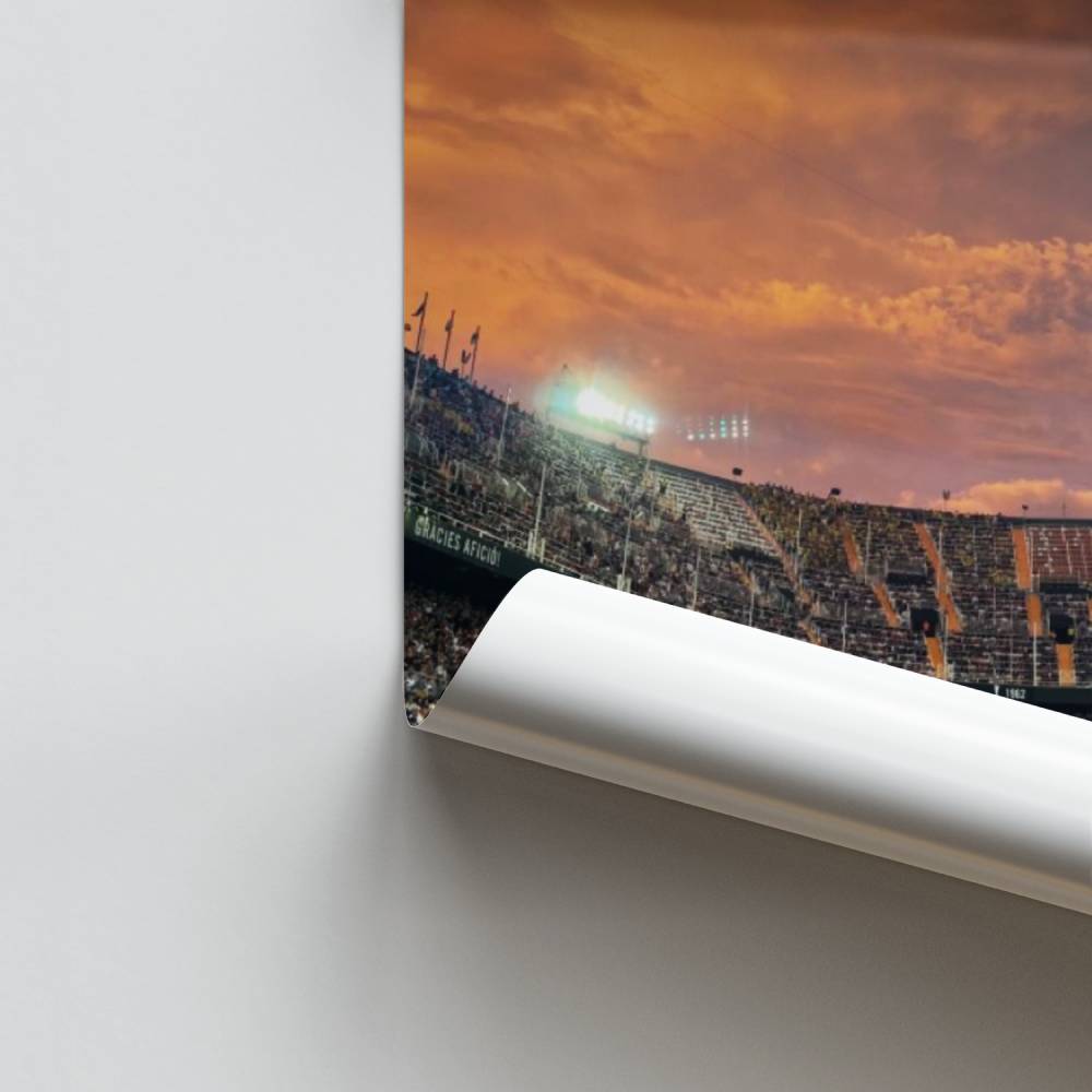 Poster Sonnenuntergang im Stadion
