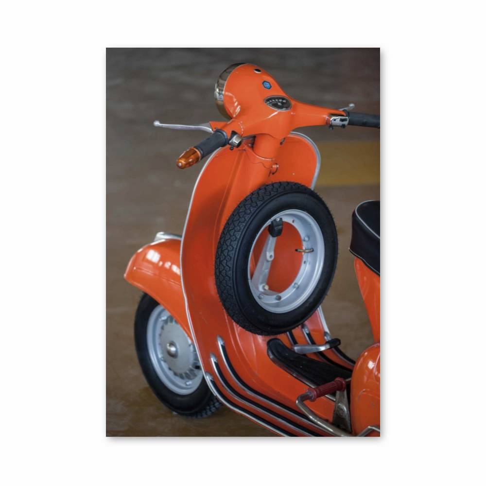 Poster Vespa Vintage Orange