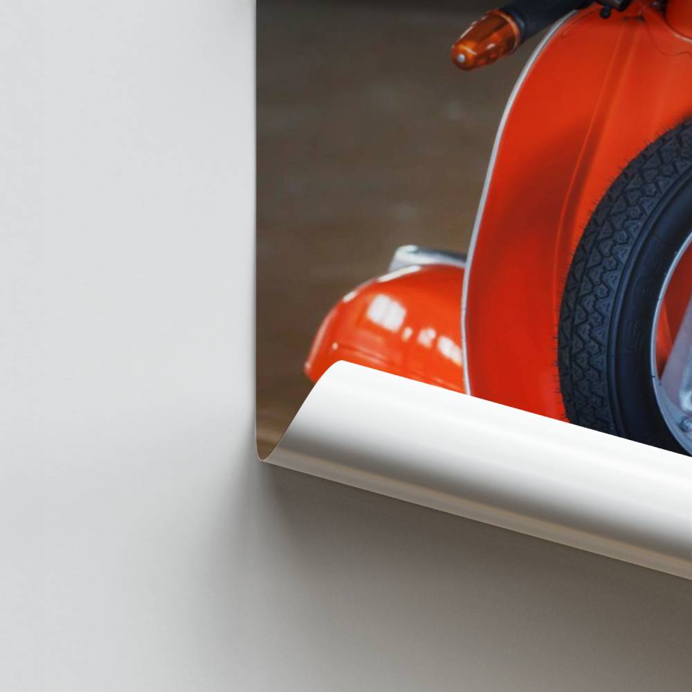 Poster Vespa Vintage Orange
