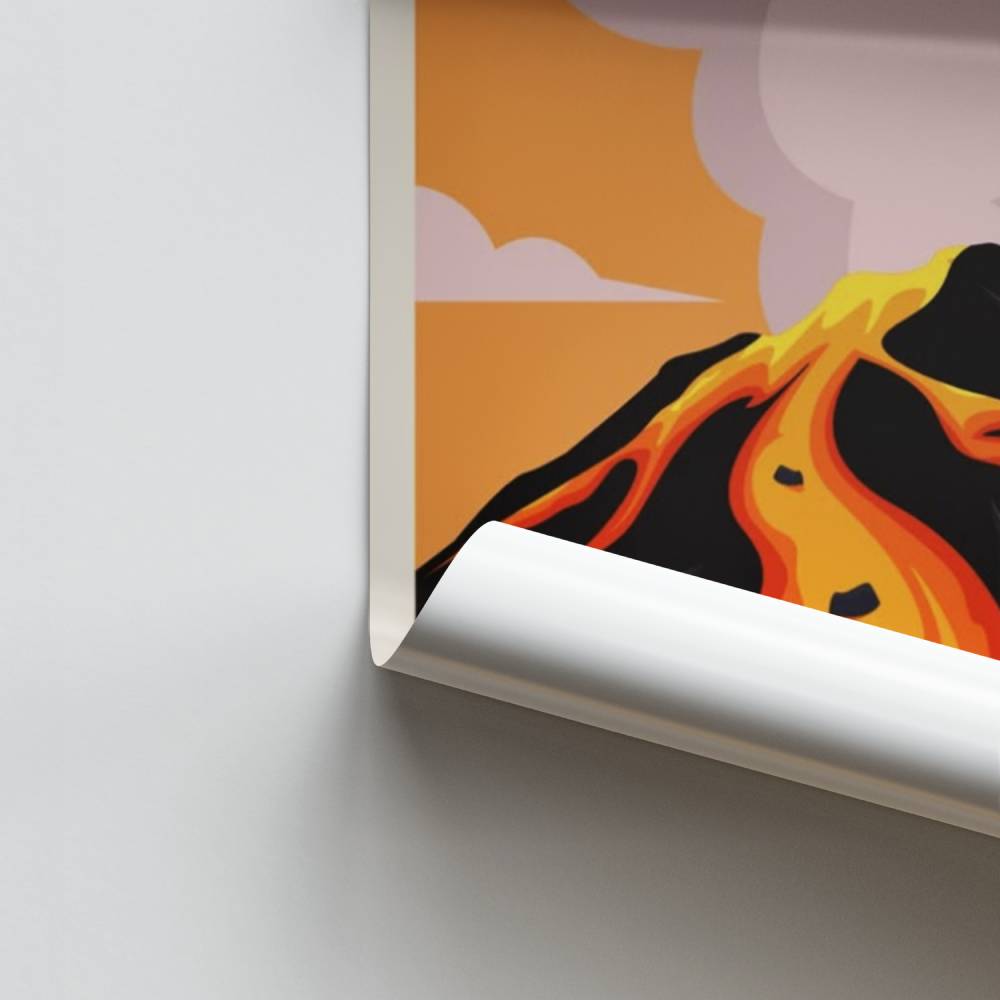 Hawaiianisches Eruptionsplakat