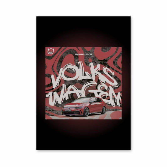 Poster Volkswagen Édition Rouge
