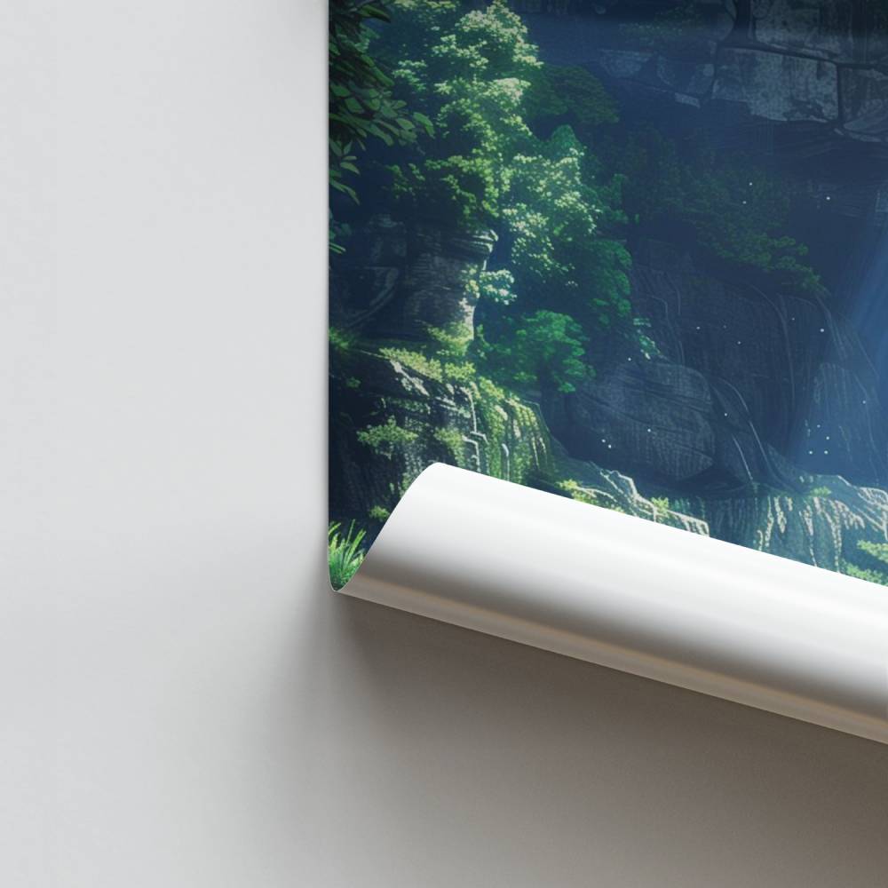 Wasserfall-Flucht-Poster