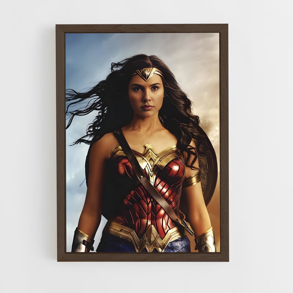 wonder-woman-7 cadre Bois foncé