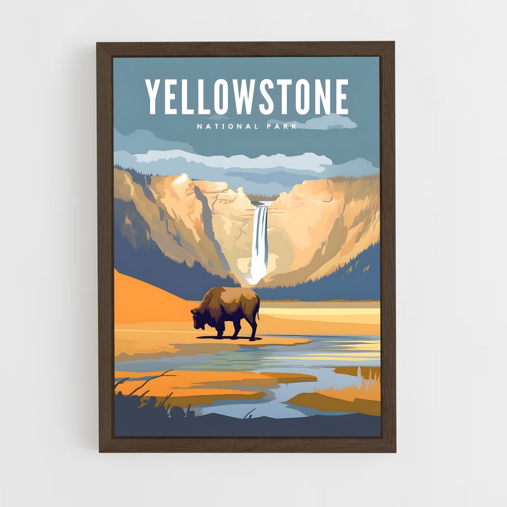 yellowstone-20 cadre Bois foncé