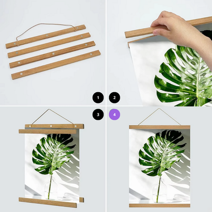 Magnetischer Posterhalter aus Holz