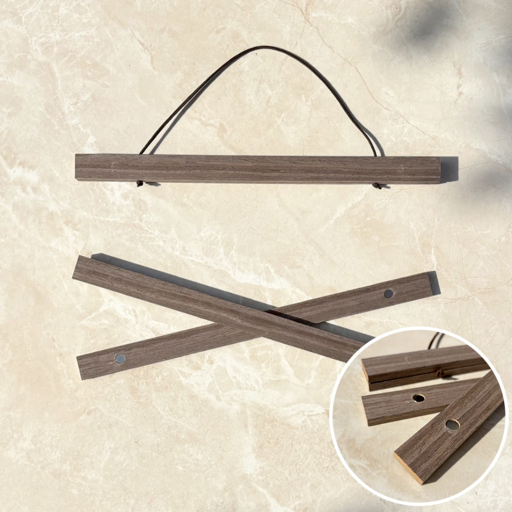 Magnetischer Posterhalter aus Holz