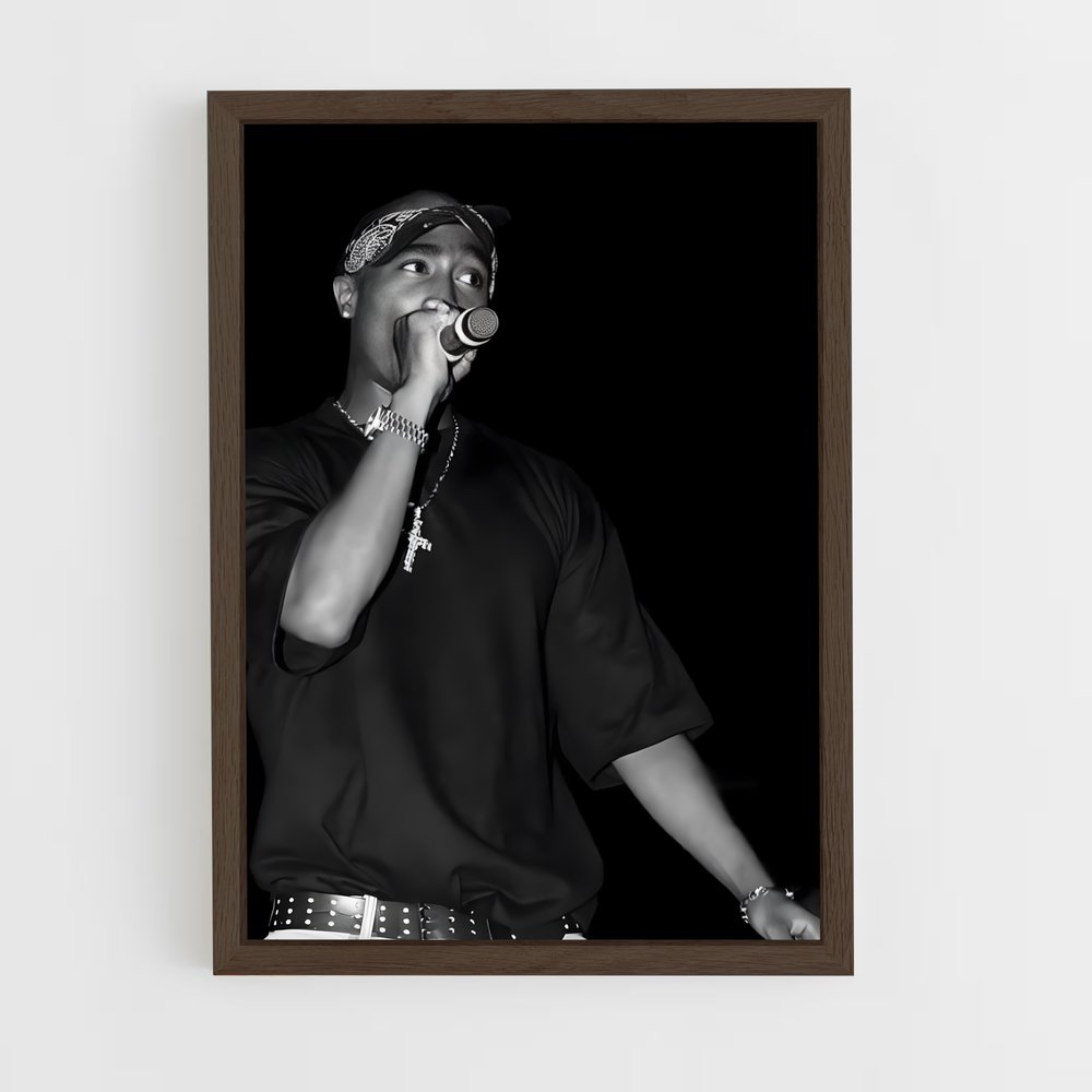 2pac-2 cadre Bois foncé