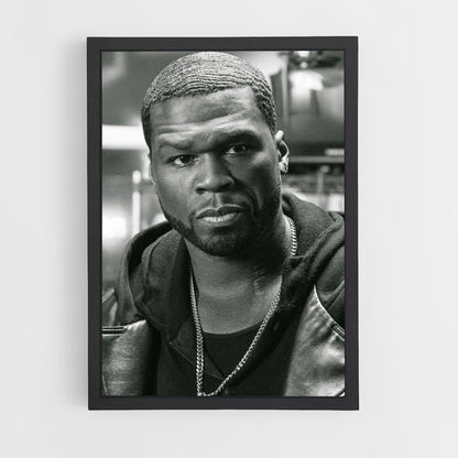 Poster 50cent Schwarz und Weiß