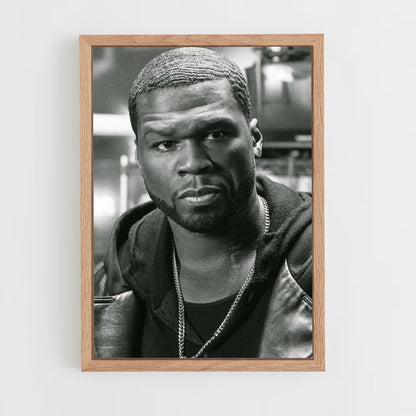 Poster 50cent Schwarz und Weiß