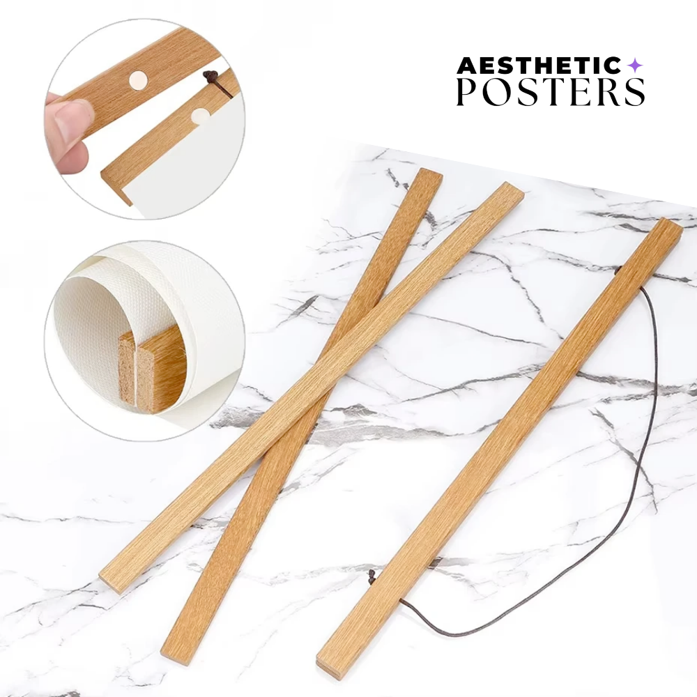 Magnetischer Posterhalter aus Holz