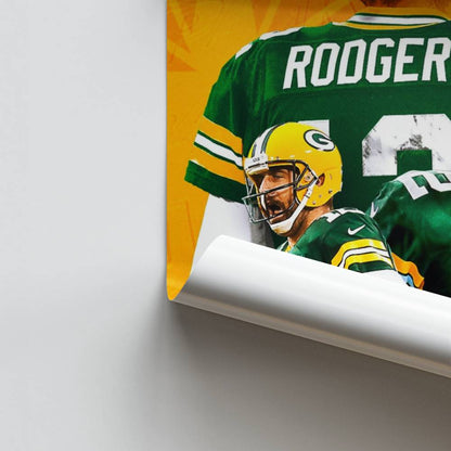 Poster Aaron Rodgers Gelb