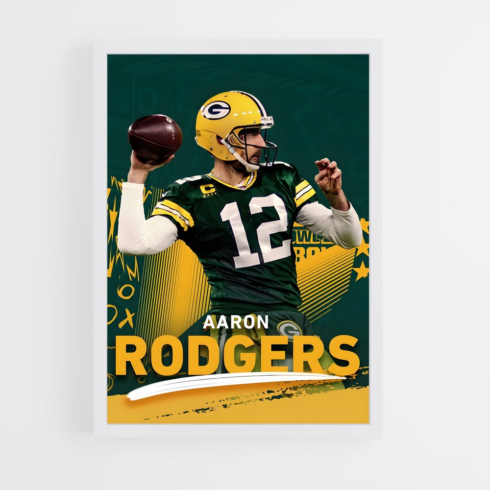 aaron-rodgers-16 cadre Blanc
