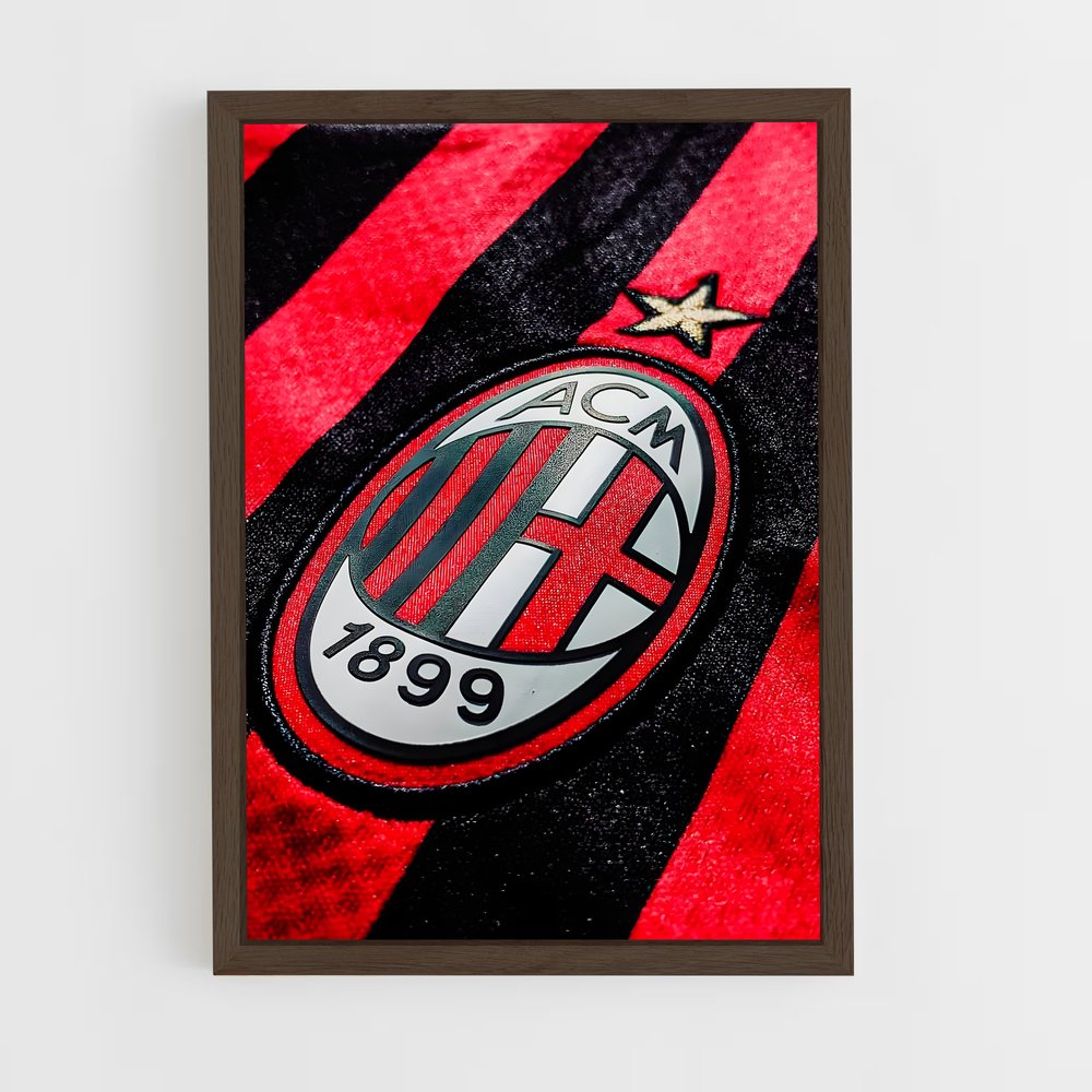 ac-milan-5 cadre Bois foncé