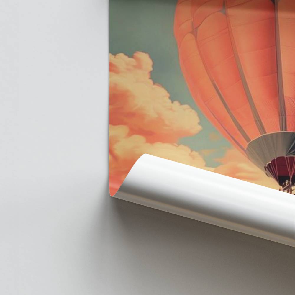 Retro-Heißluftballon-Poster