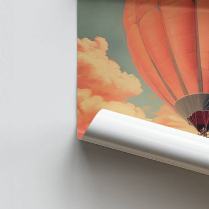 Retro-Heißluftballon-Poster